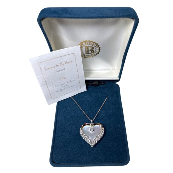 Bradford Exchange Jewelry - Bradford Exchange Forever In My Heart Pendant 925 Sterling Necklace memorial